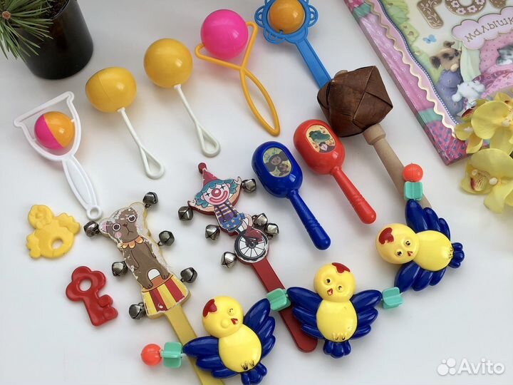 Погремушки пакетом Растяжка на кроватку коляску