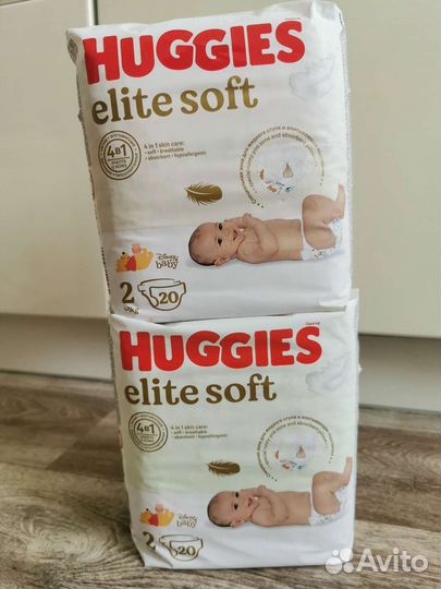 Подгузники Huggies Elite Soft 1,2,3,4,5