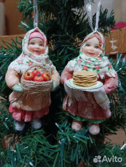 Ватные ёлочные игрушки и сувениры