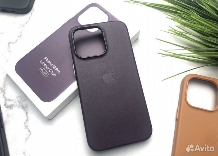 Leather case/чехол apple magsafe с цветной анимац