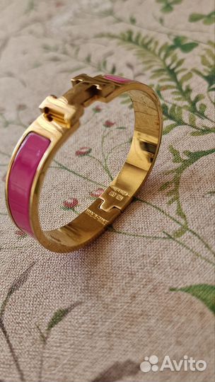Браслет Hermes Clic Clac H PM Rose Candeur Gold