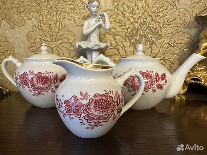 Сервиз чайный СССР Дулево «Георгин»