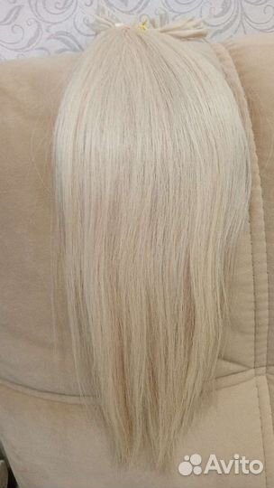 Волосы для наращивания 50 см блонд