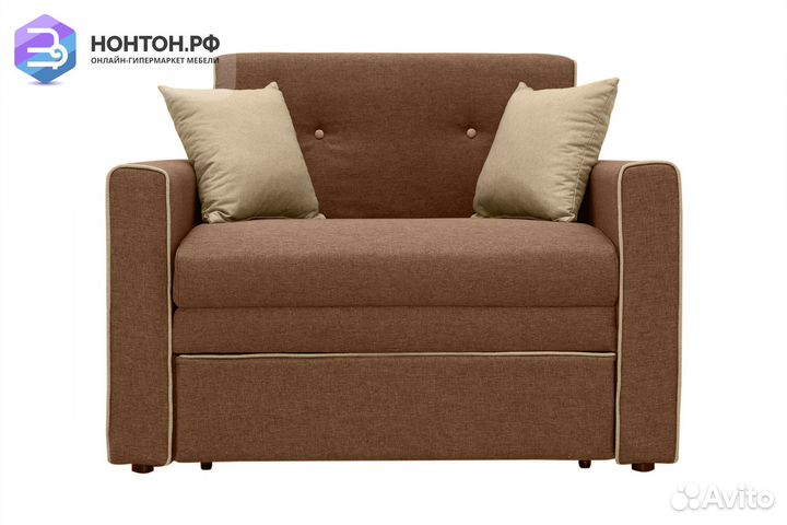 Кресло выкатное Найс коричневое / бежевое