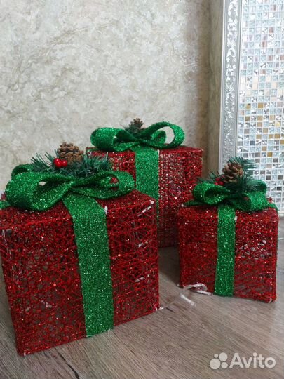 Светодиодные подарочные коробочки большие