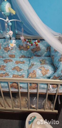 Бортики и балдахин на детскую кроватку