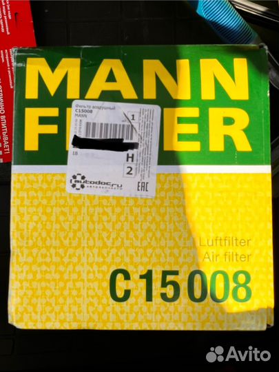 Воздушный фильтр mann