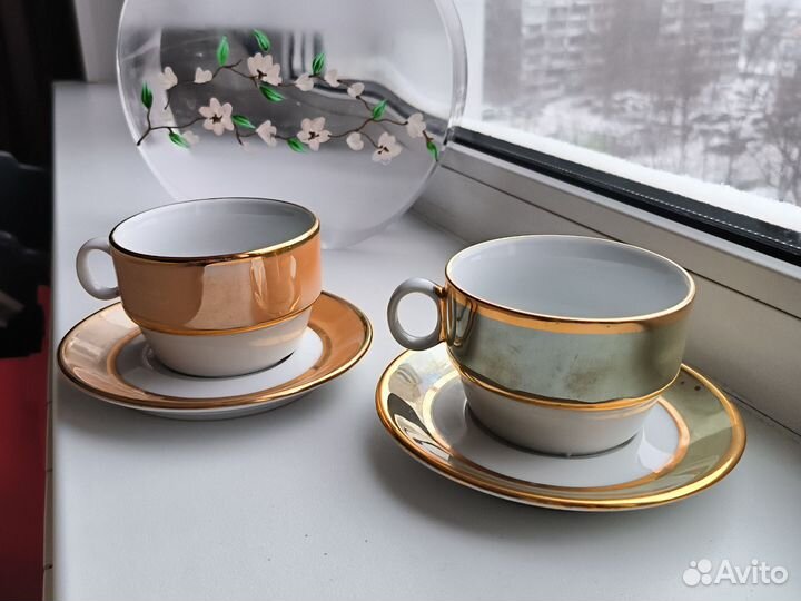 Чайная пара, Чехословакия, винтаж