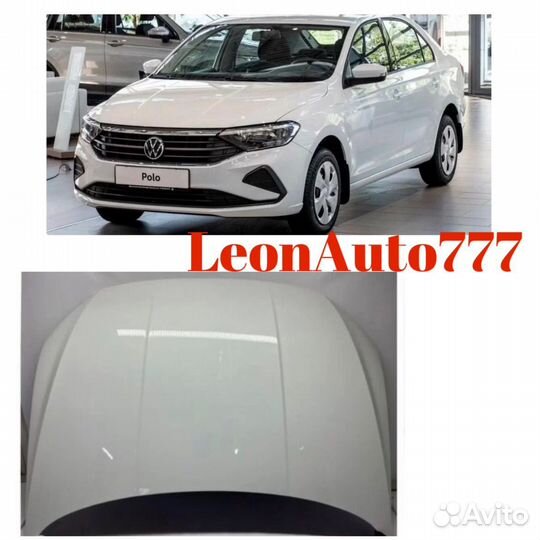 Капот на Volkswagen Polo 6 2021 белый