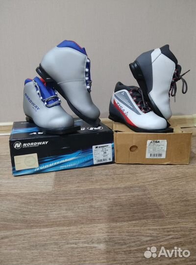 Лыжные ботинки1)tisa 33 размер.2)nordway 36 размер