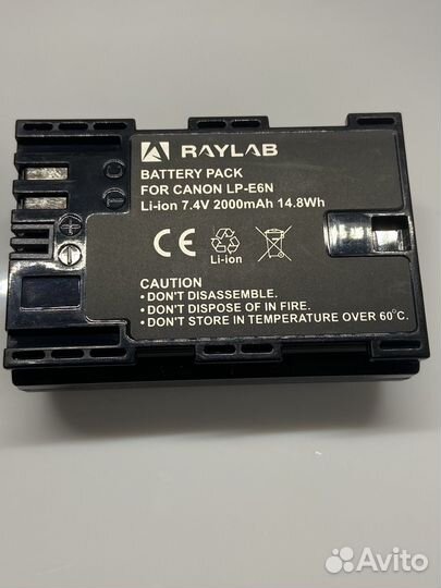 Аккумулятор Raylab LP-E6N, 2000мАч