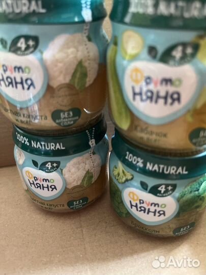 Детское питание пюре Фрутоняня мясное и овощное