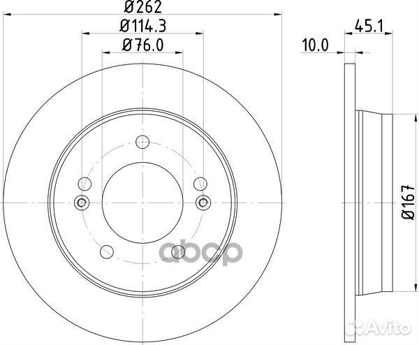 Диск тормозной зад ND6061K nisshinbo