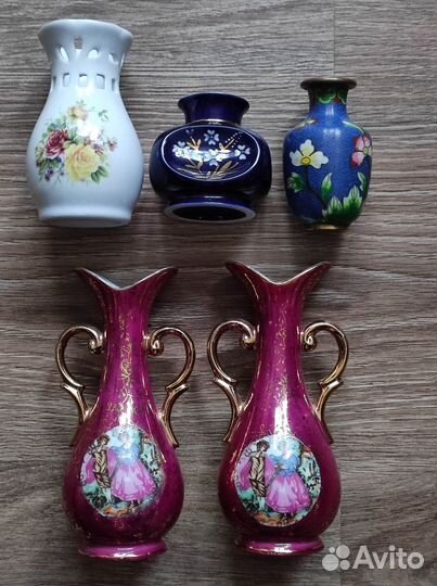 Ваза маленькая вазочка мини клуазоне Япония