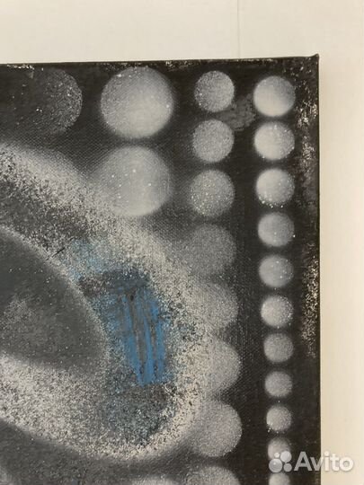 Монохромная граффити картина в интерьер