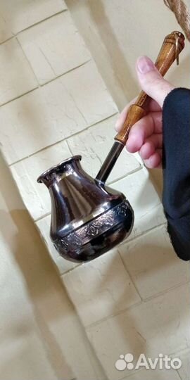 Турка для кофе медная/ турка