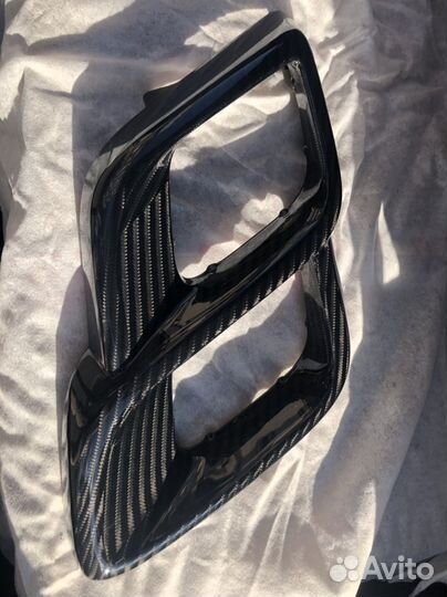 Накладка насадка левая Khann выхлопа Lexus LX570