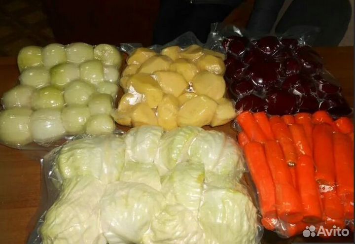 Овощи очищенные в вакумной упаковке