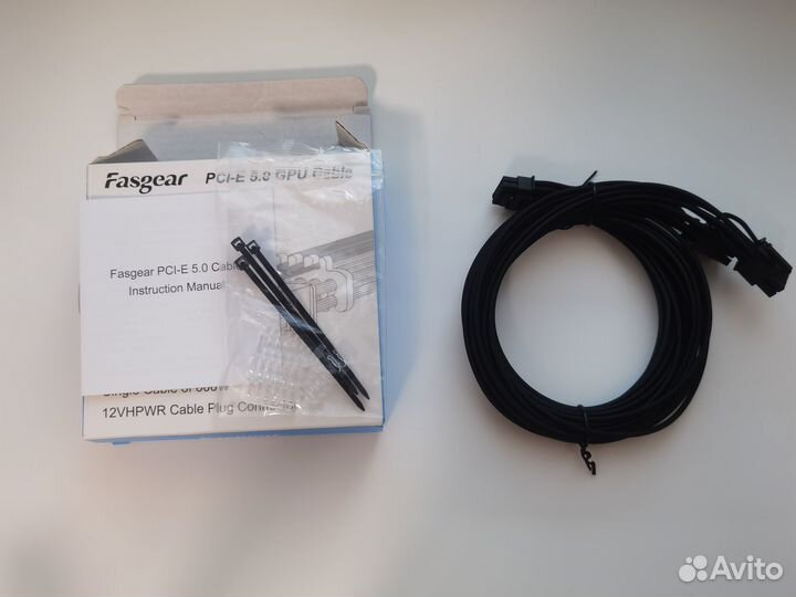 Кабель питания Fasgear 12vhpwr, PCIe 5,0, 70 см