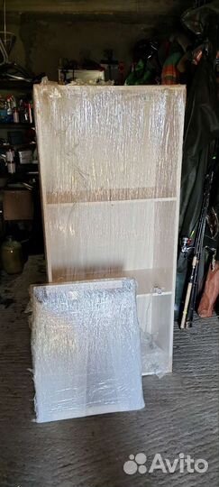 Полка настенная, антресоль со стеклом