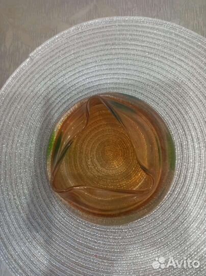 Пепельница из цветного стекла Чехия Богемия