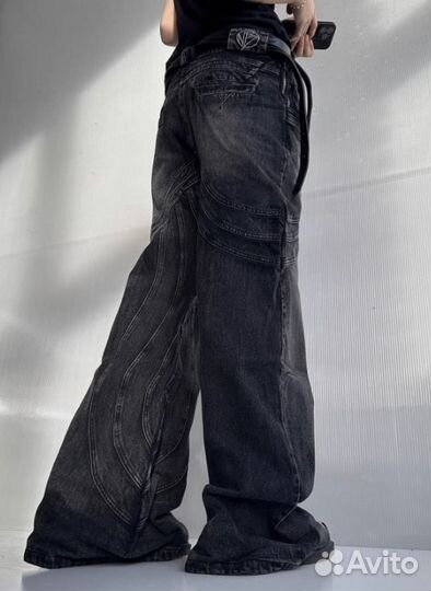 Джинсы No Faith Studios Black 23SS Jeans