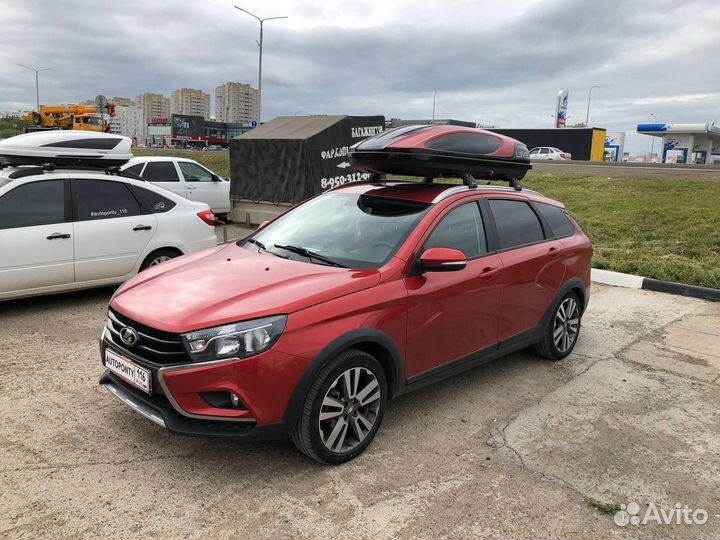 Автобокс Level Касатка 450л Лада Веста св Кросс