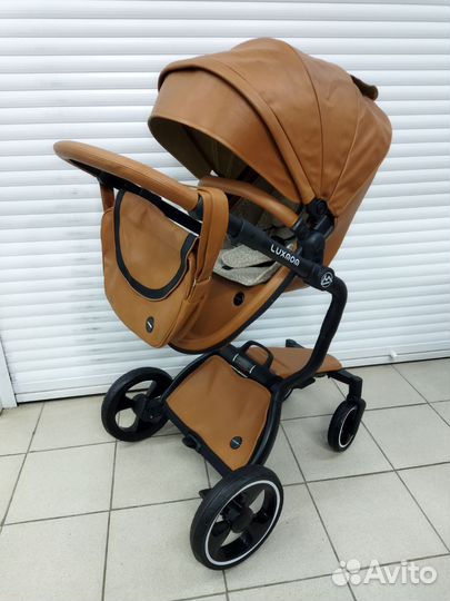 Новая коляска 2в1 Luxmom A68 эко-кожа