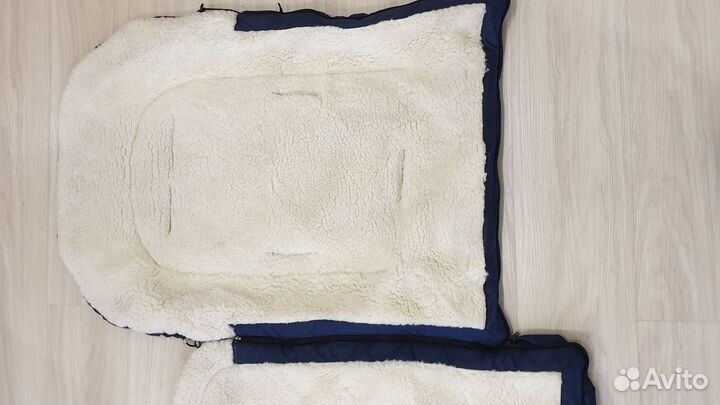 Конверт в коляску из овчины и муфта для рук