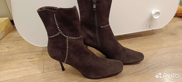 Ботильоны женские 40 размер, натуральная замша
