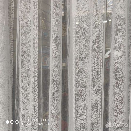 Тюль вуаль белый