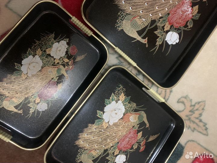 Набор подносов винтаж жар птица