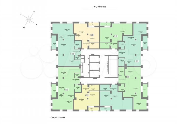 2-к. квартира, 76,3 м², 5/31 эт.