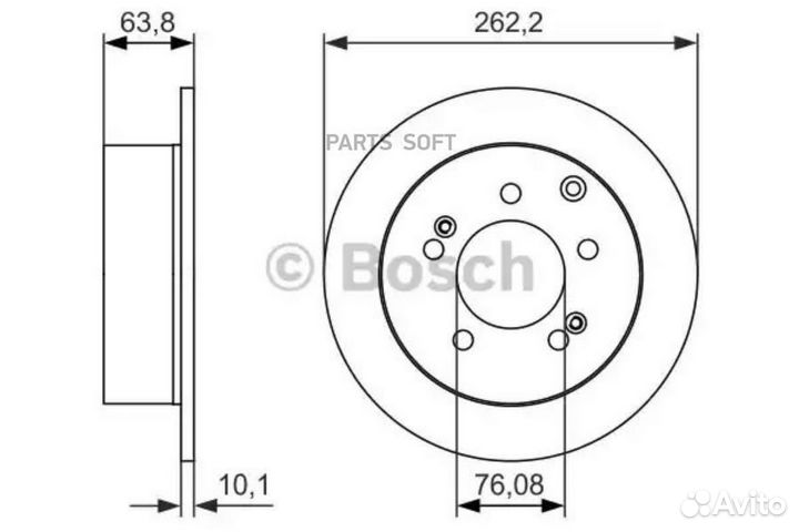 Bosch 0986479061 Диск тормозной KIA cerato II/spec