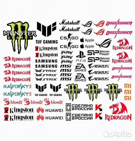 Наклейки прозраные на технику компьютер/ноутбук