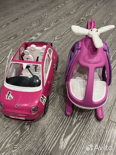 Игрушки машинка/вертолёт для кукол барби
