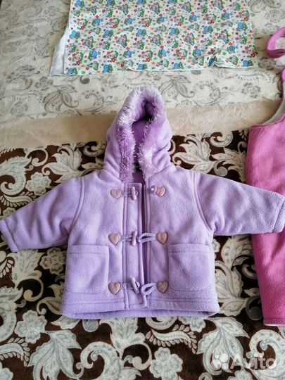 Вещи пакетом на девочку 68-74-80 плюс костюм осен