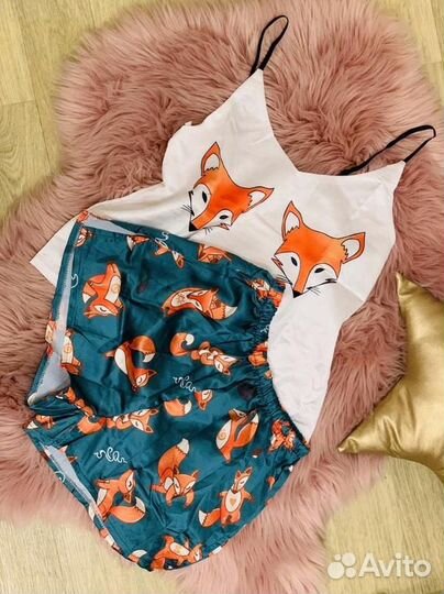 Шелковая пижама Лисичка