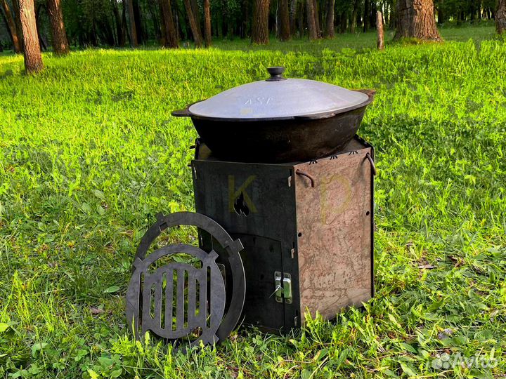 Печь под казан 4 в 1 походная