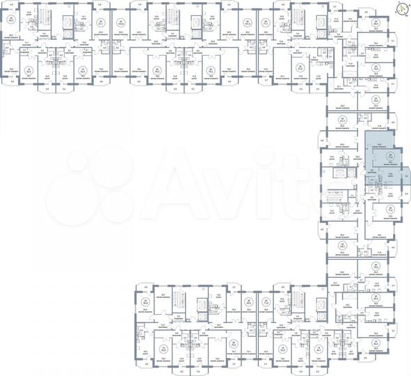 2-к. квартира, 71,6 м², 14/17 эт.