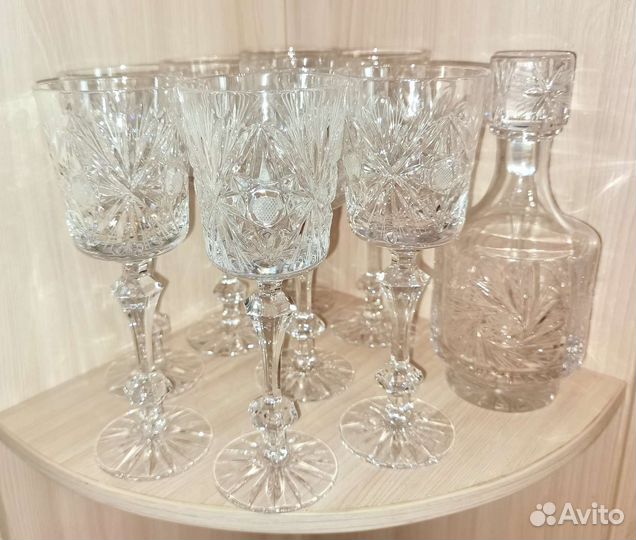 Бокалы фужеры кубки штоф СССР 8 шт