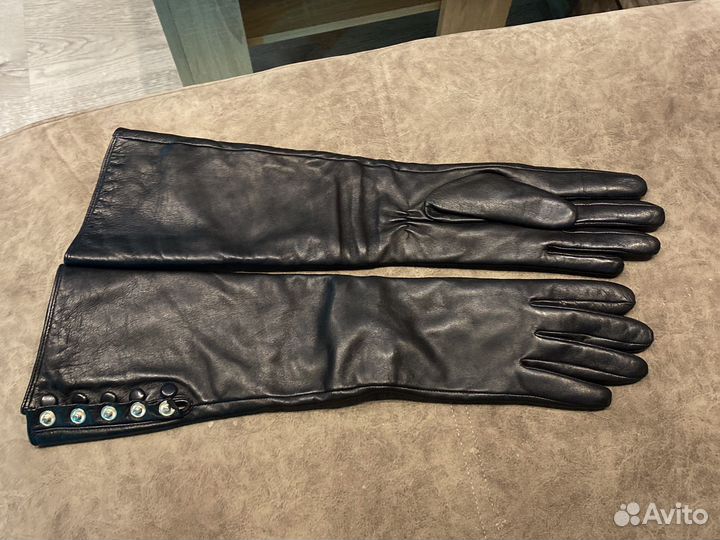 Перчатки женские кожаные