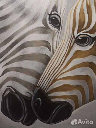 Интерьерная картина Зебры 50х60