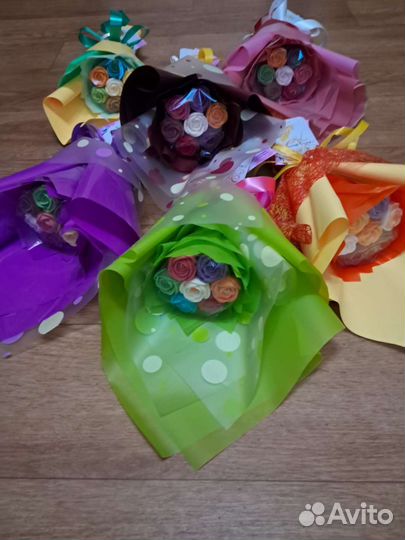 Букеты из Шоколадных цветов ко дню учителя