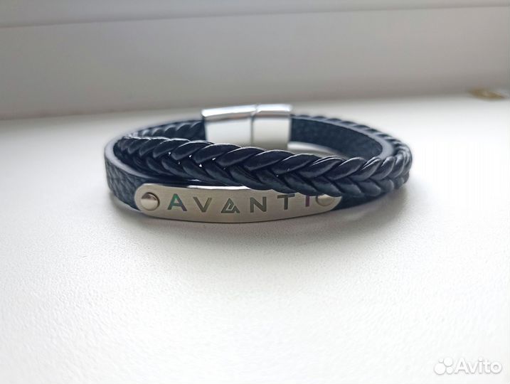 Браслет кожаный плетёный мужской