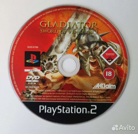 PS2 Gladiator Sword of Vengeance. Лицензия