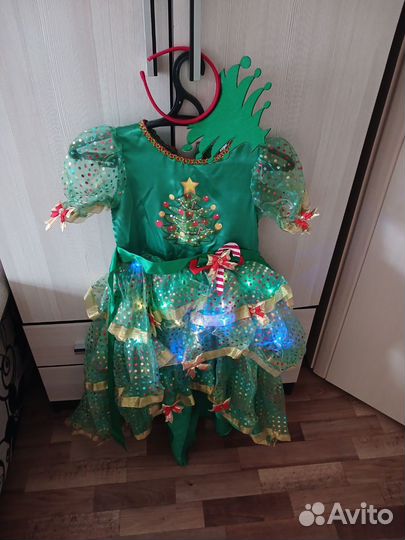 Новогодний костюм ёлочки с ободком