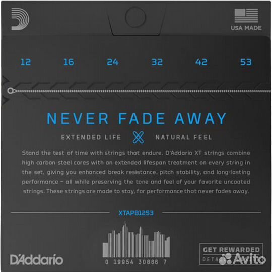 Струны для акустической гитары D'Addario xtapb1253