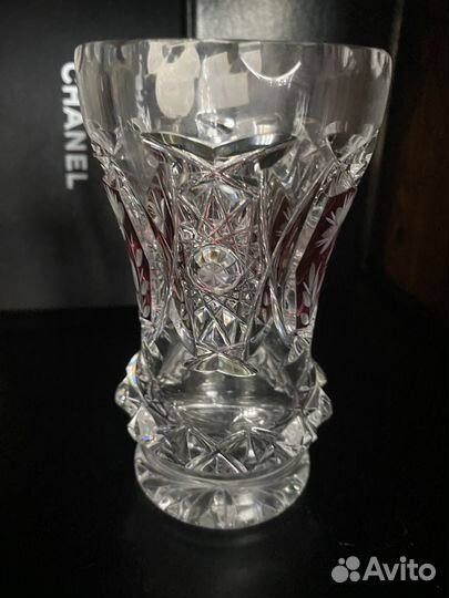 Ваза хрустальная. Миниатюра. Чехословакия 1980е