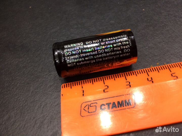 Аккумулятор li-ion 3.7v 16x34mm